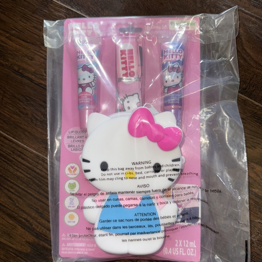 Joia Hello Kitty Lip Gloss Set With Pouch Kid Friendly Beauty Very Cute